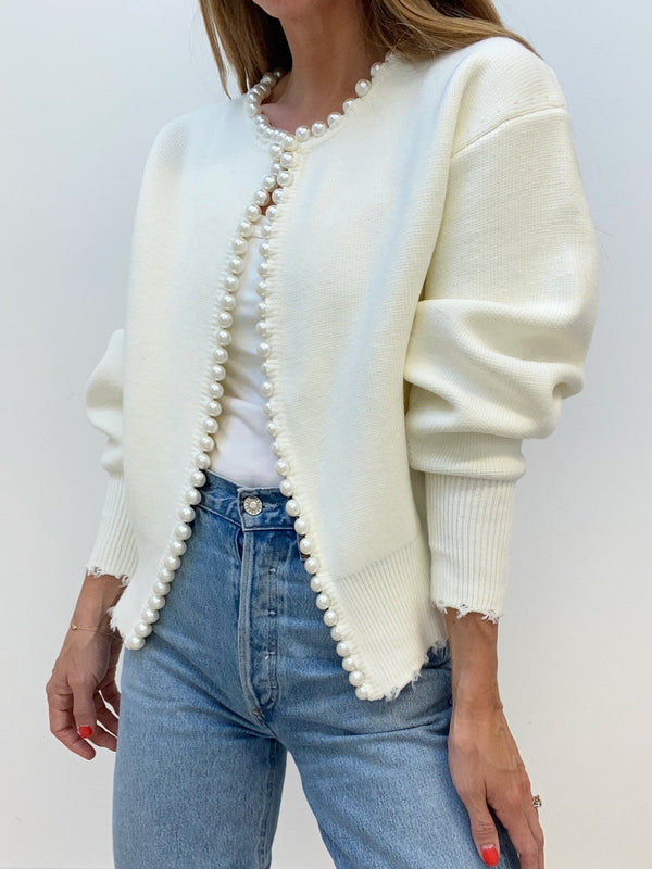 Tamsin pearl-detail cardigan