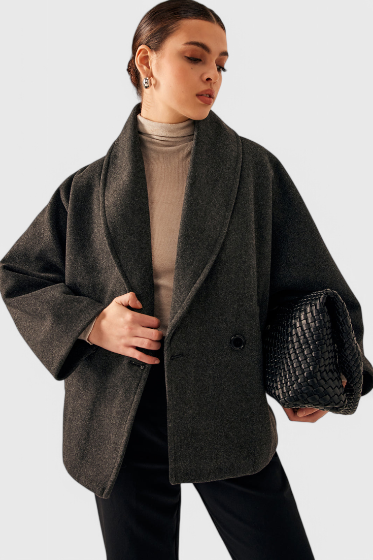 Prudence relaxed oversized shawl-collar coat