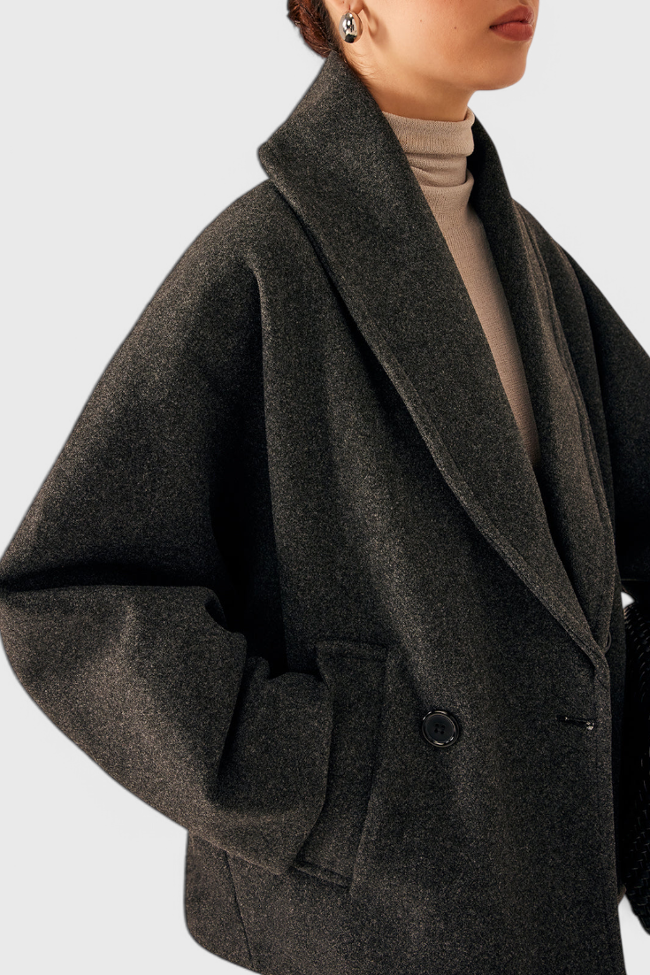 Prudence relaxed oversized shawl-collar coat