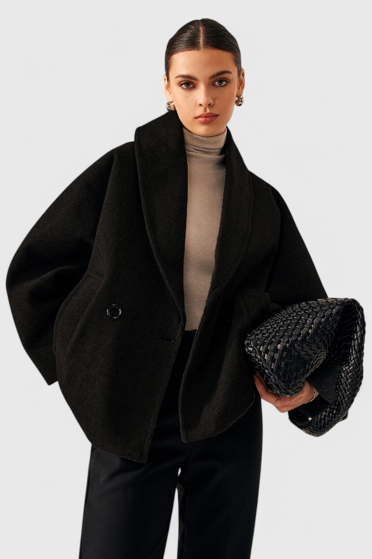 Prudence relaxed oversized shawl-collar coat