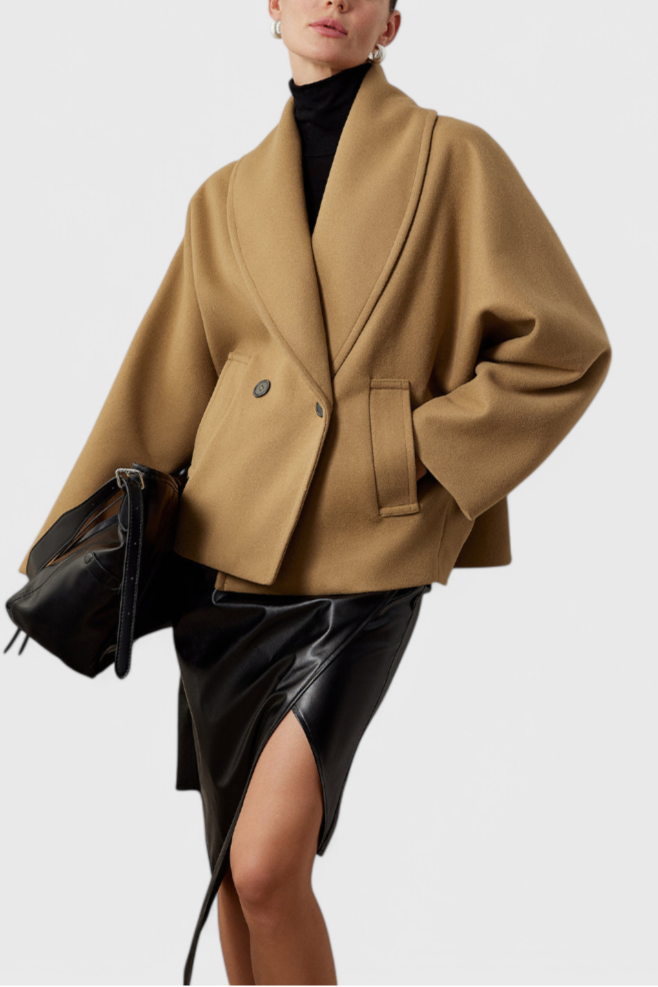 Prudence relaxed oversized shawl-collar coat
