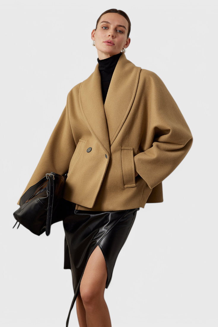 Prudence relaxed oversized shawl-collar coat