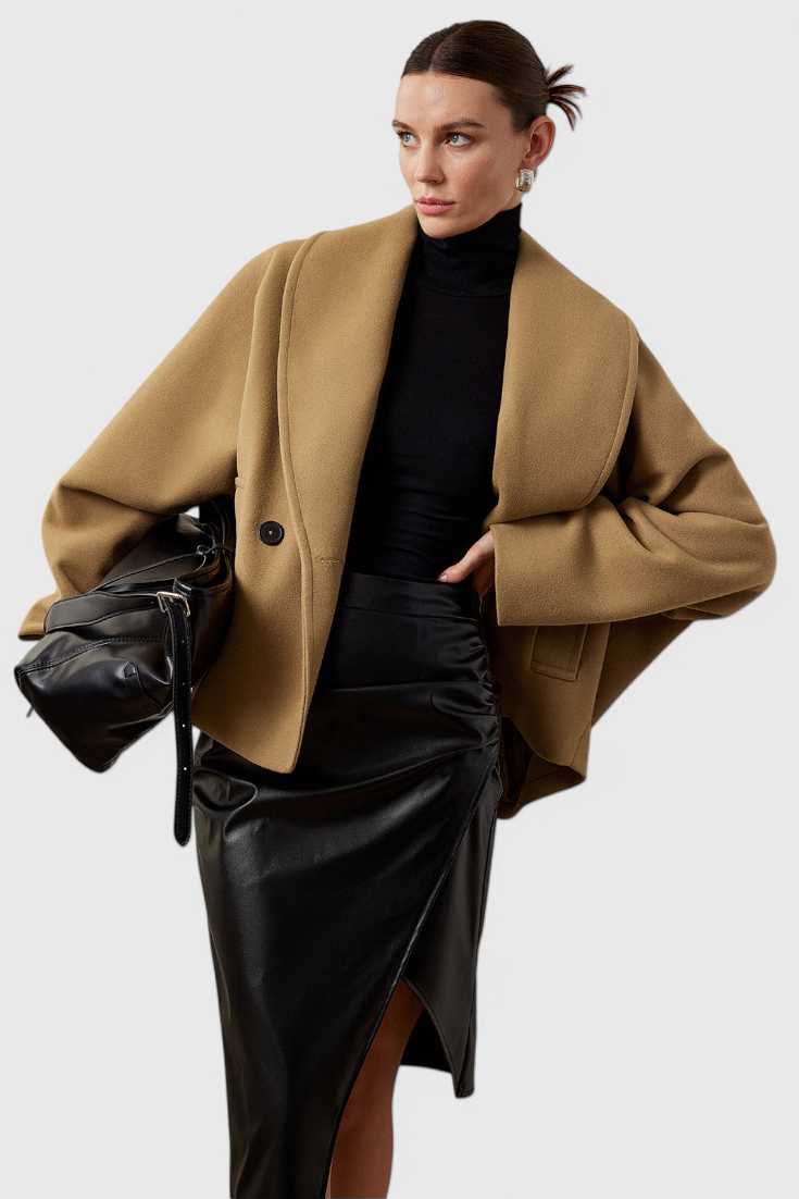 Prudence relaxed oversized shawl-collar coat
