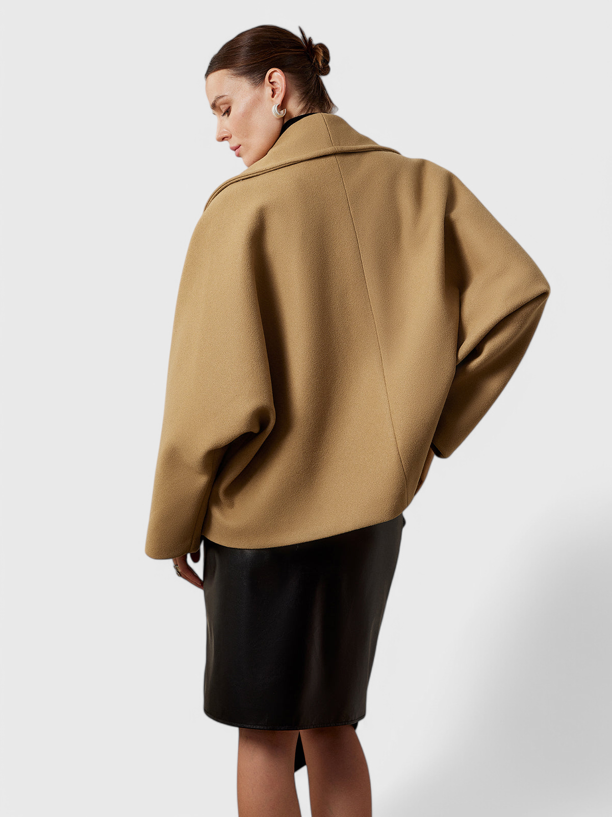 Prudence relaxed oversized shawl-collar coat