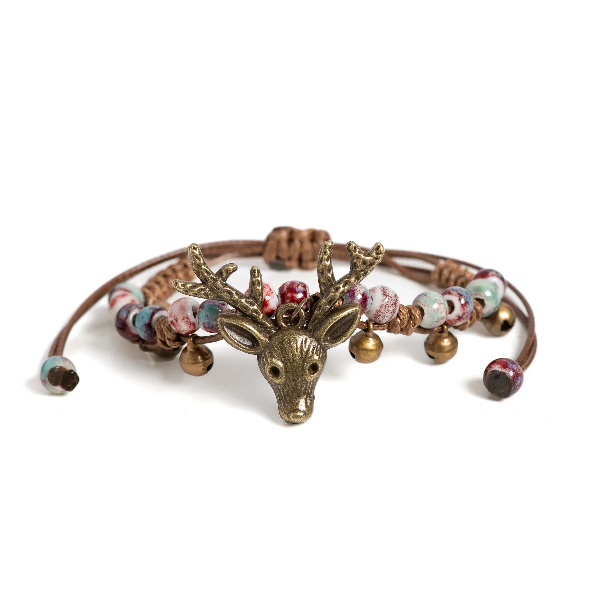 Handmade Ceramic Fawn Charm Bracelet