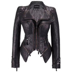 Slim Fit Studded Biker Jacket for women