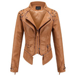 Slim Fit Studded Biker Jacket for women, view 4