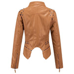 Slim Fit Studded Biker Jacket for women, view 5