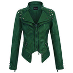 Slim Fit Studded Biker Jacket for women, view 6