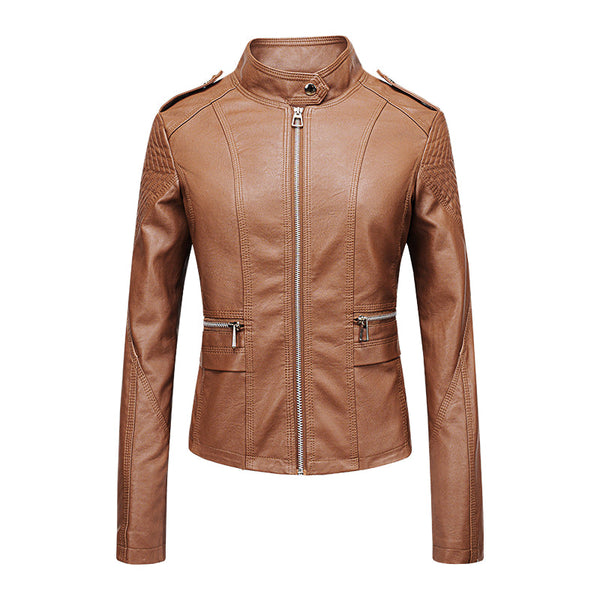 Slim Fit Urban Faux Leather Jacket for women