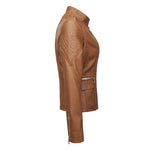 Slim Fit Urban Faux Leather Jacket for women, view 4