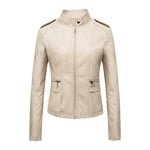 Slim Fit Urban Faux Leather Jacket for women, view 5