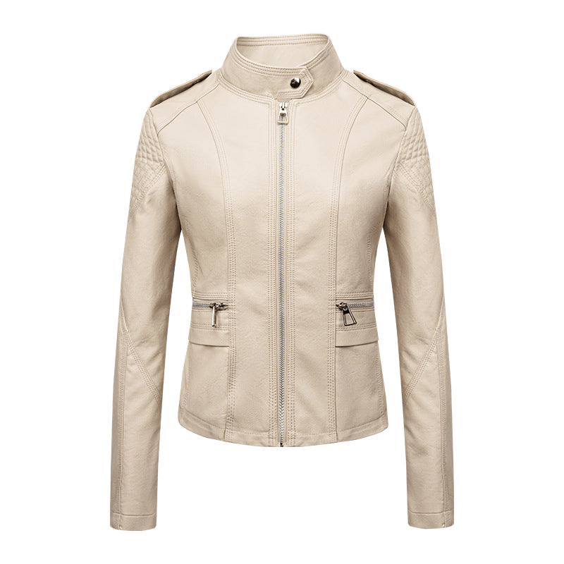 Slim Fit Urban Faux Leather Jacket for women, view 5