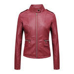 Slim Fit Urban Faux Leather Jacket for women, view 7