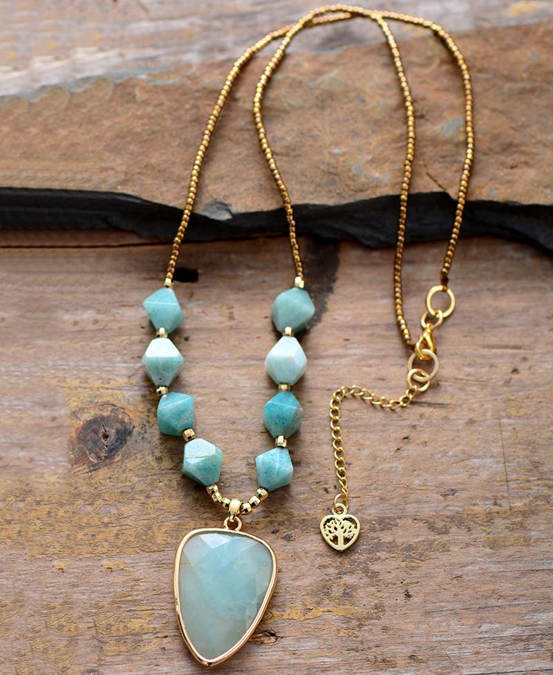 Amazonite Pendant Necklace