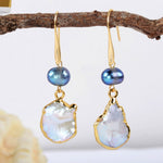 Black Baroque Pearl Drop Earrings