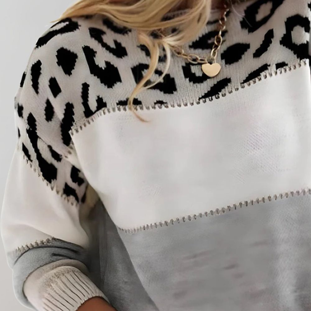 Emmeline soft animal-print jumper