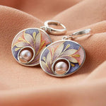 Acrylic Earrings with Pearl