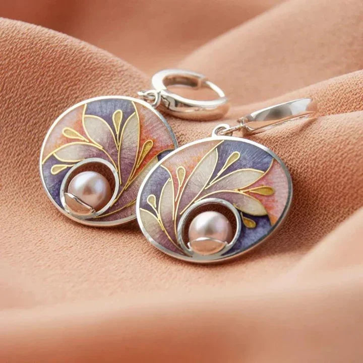 Acrylic Earrings with Pearl