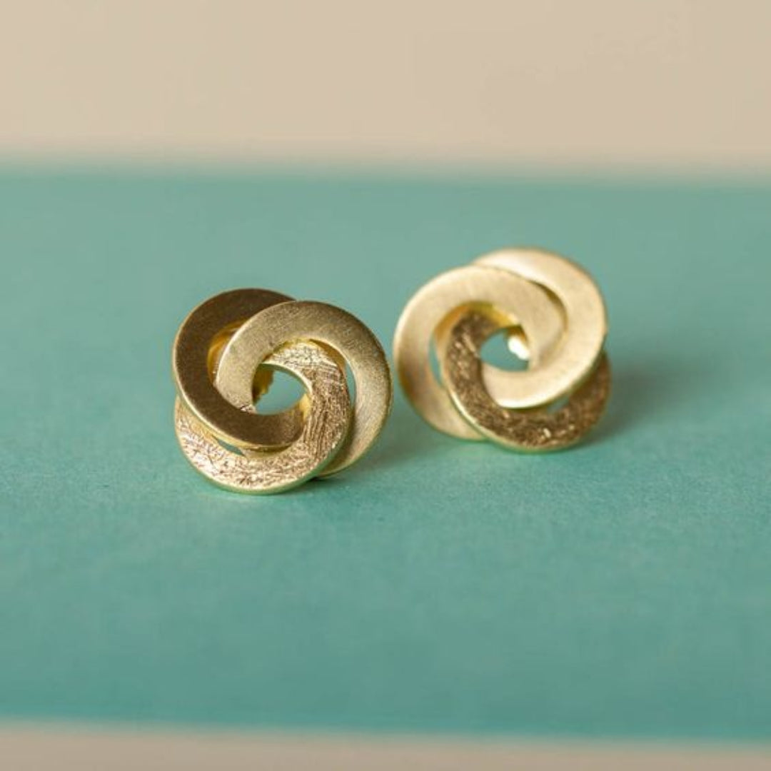 Vintage Gold Braided Earrings