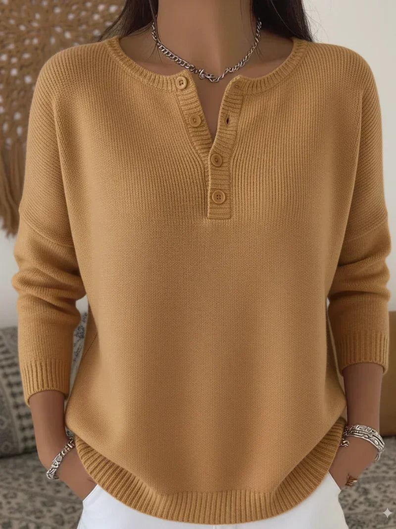 Rachel henley button jumper