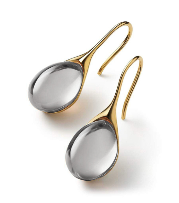Crystal Drop Earrings in Gold & Silver
