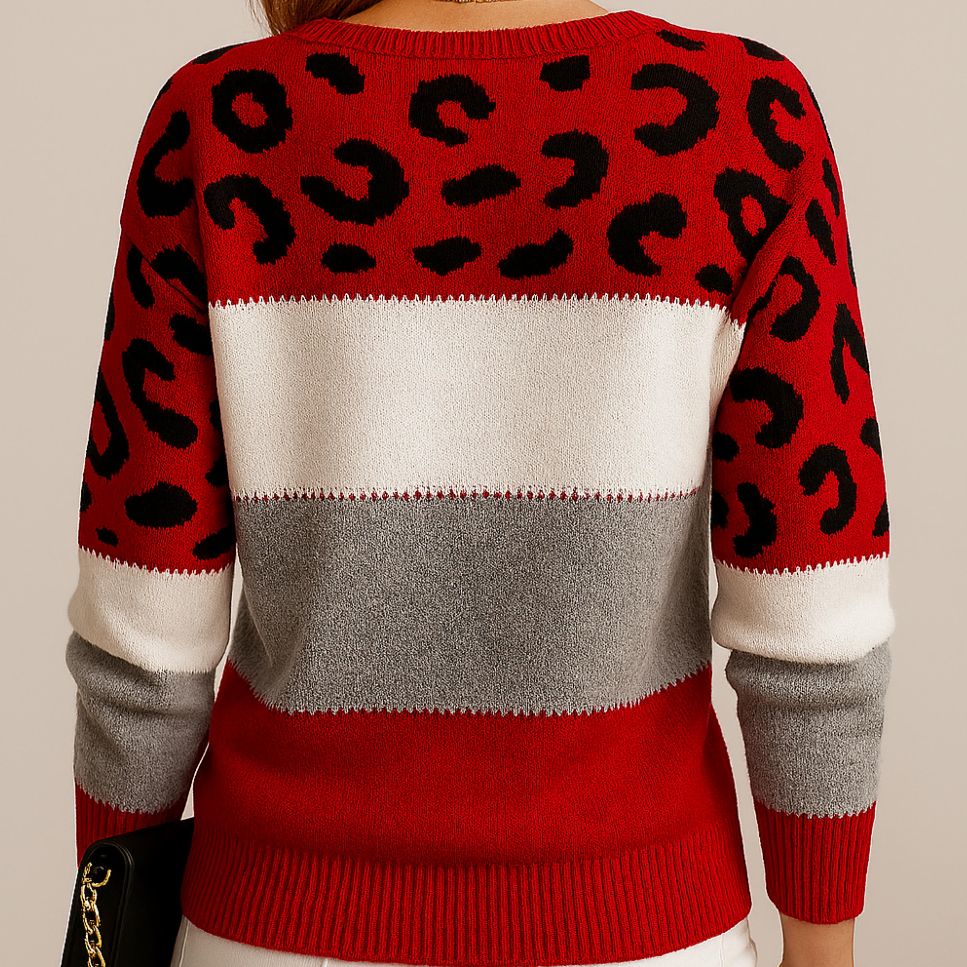 Emmeline soft animal-print jumper
