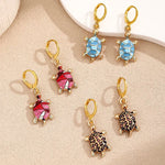 Sea Turtle Huggie Earrings Ocean Charm