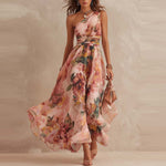 Lucinda asymmetric floral dress