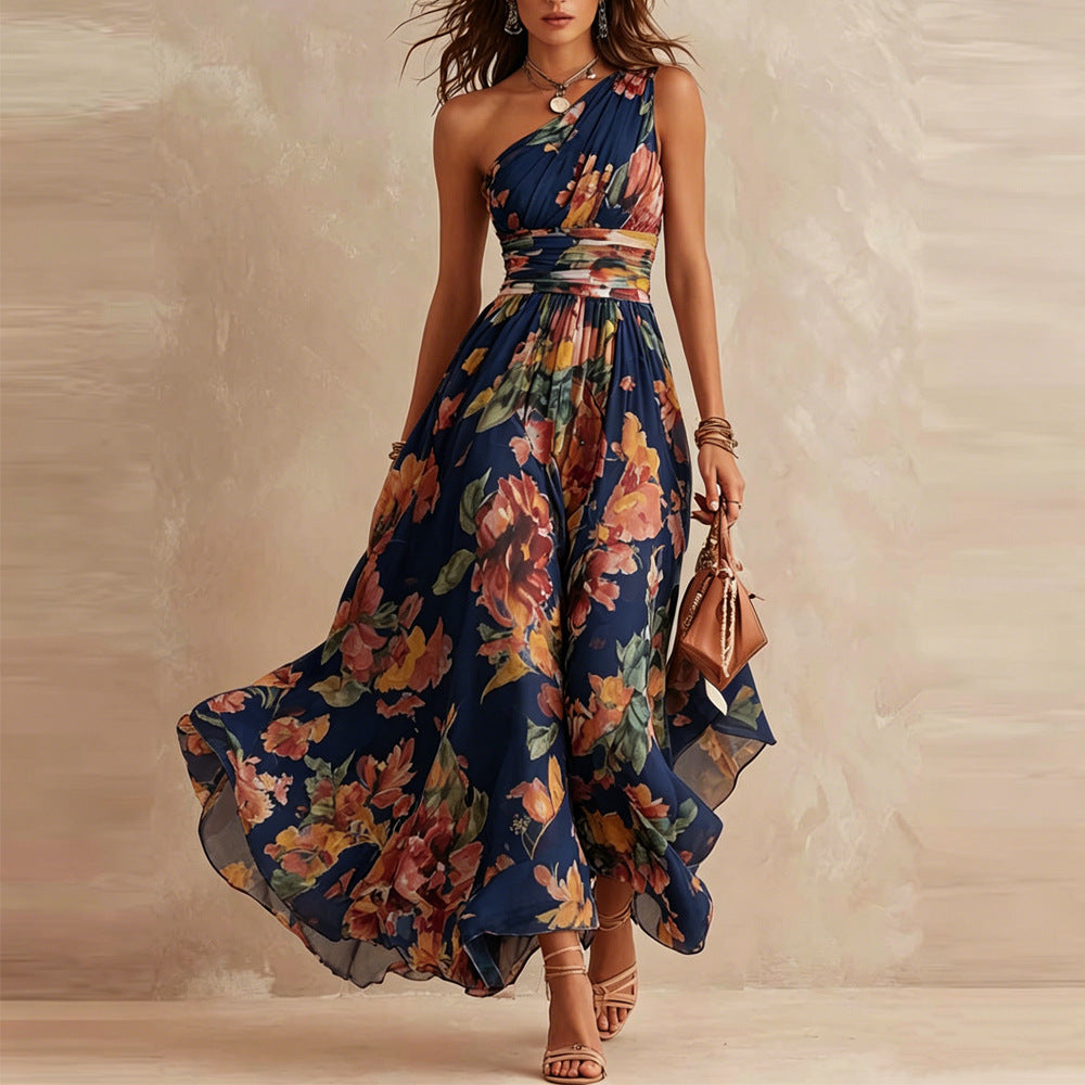 Lucinda asymmetric floral dress