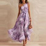 Lucinda asymmetric floral dress