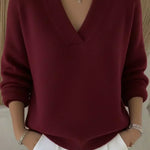 Yasmin relaxed v-neck jumper
