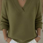 Yasmin relaxed v-neck jumper