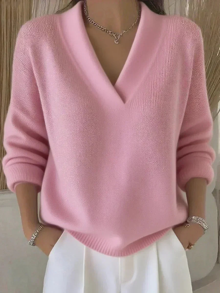 Yasmin relaxed v-neck jumper
