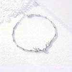 Deer Horn Heart Bracelet with Zircon