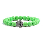 Beaded Paw Bracelet — Natural Stone Design