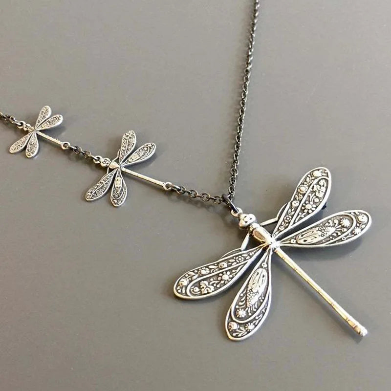 Vintage Dragonfly Necklace — Symbol of Change, Light & Freedom