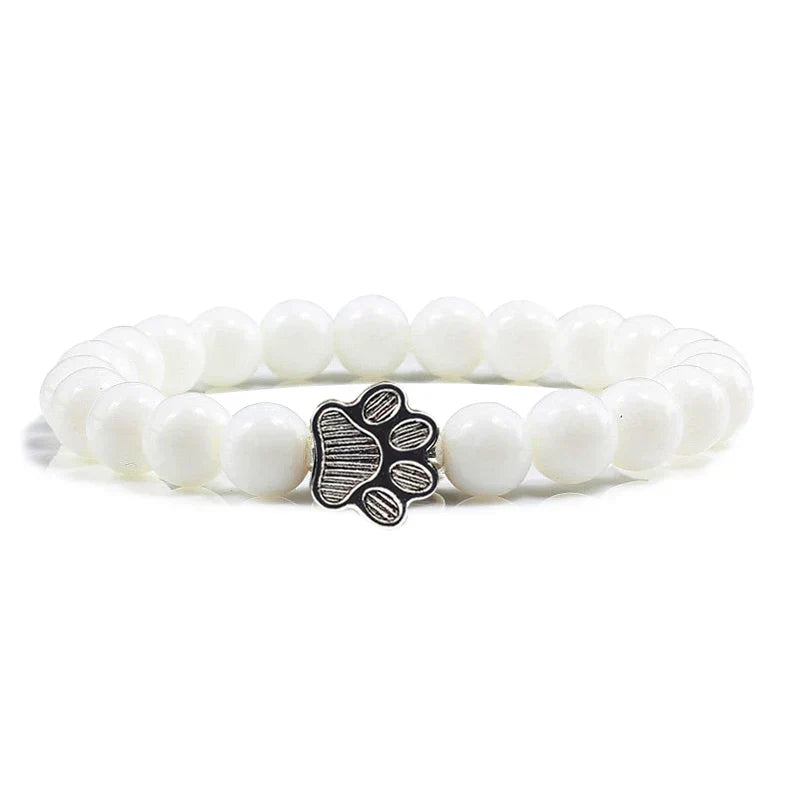 Beaded Paw Bracelet — Natural Stone Design