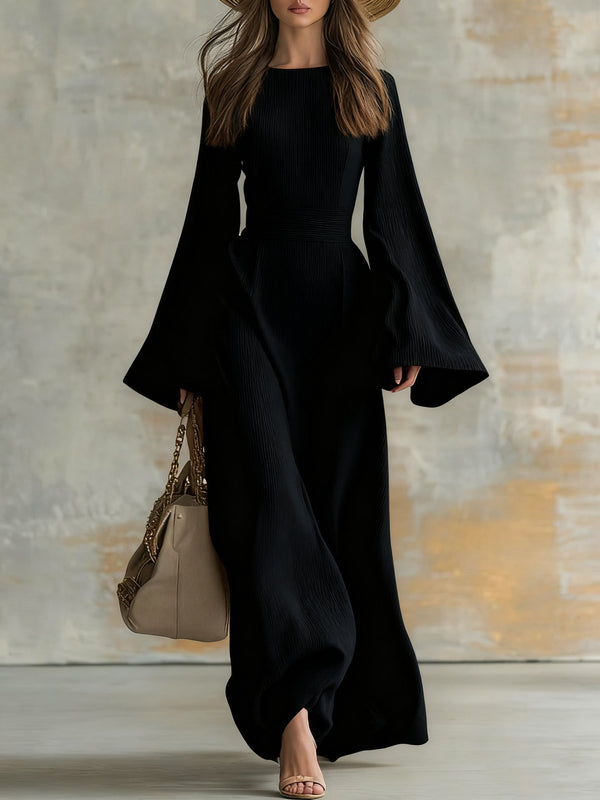 Selene | Flared-Sleeve Evening Dress