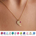 Angel Wing Birthstone Pendant