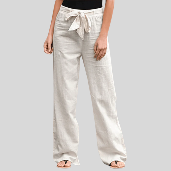 Joleen - Women's Relaxed Trousers with Drawstring and Elastic Waist