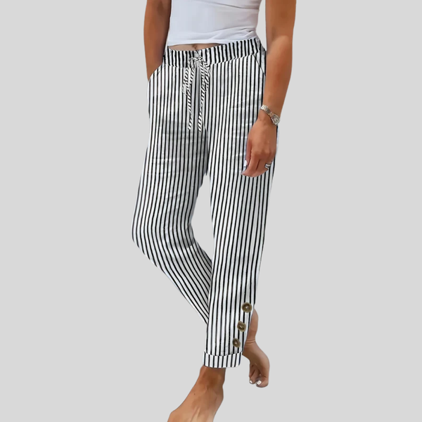 Raquelle - Casual Striped Trousers