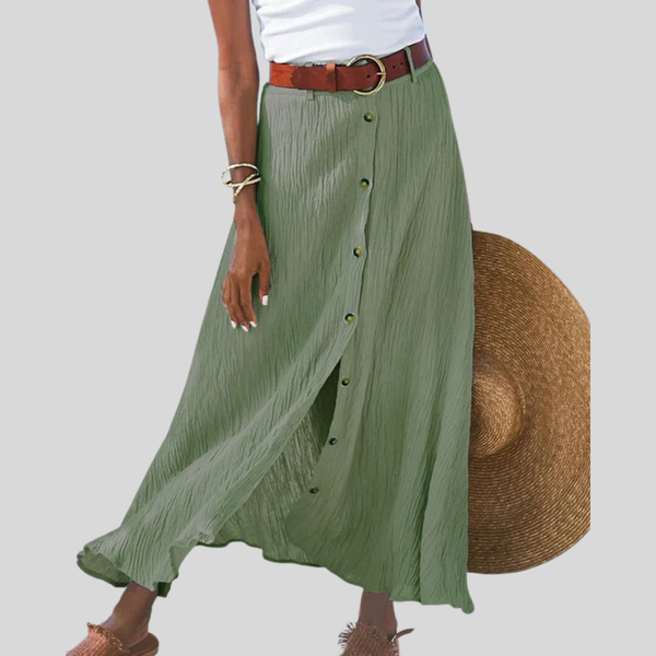 Syndy - Fluid Button Skirt