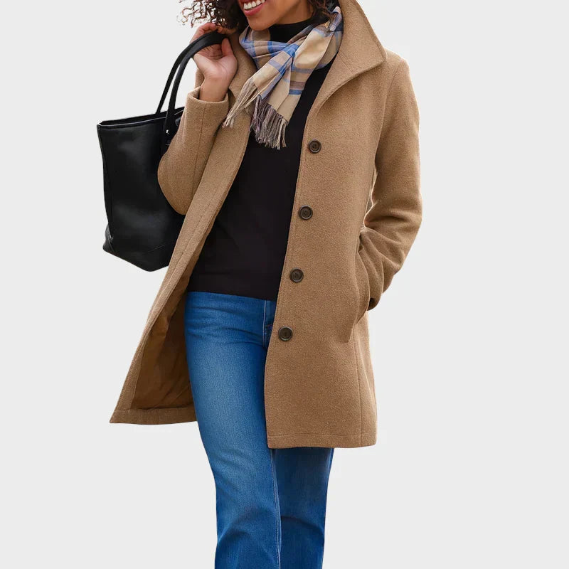 Nina women's classic mid-length coat