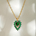 Matylda Emerald Heart Necklace
