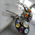 Multicolour Stone Drop Earrings