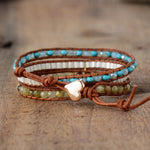 Amazonite Drop Wrap Bracelet