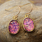 Druzy Opal Drop Earrings