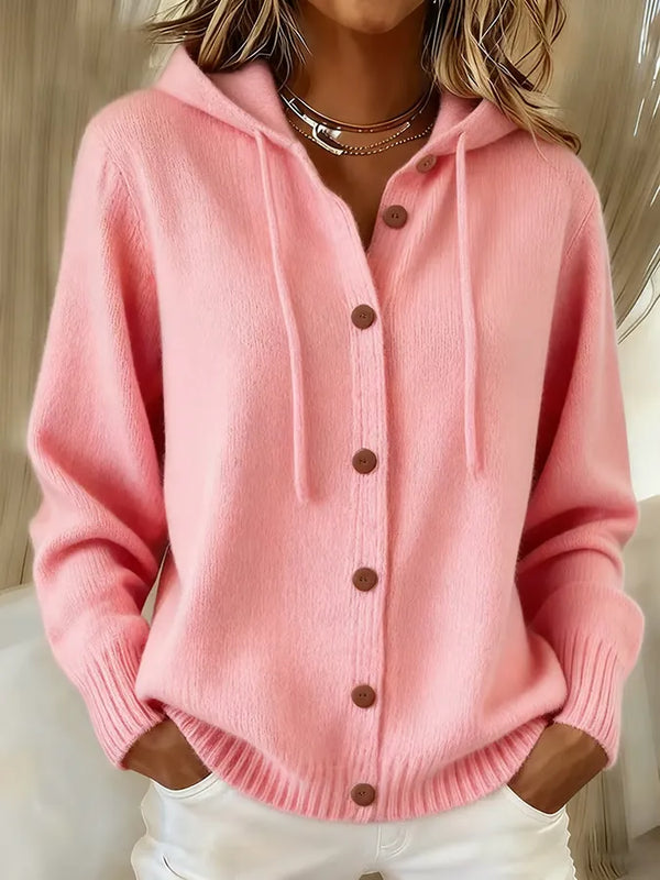 Katherine hooded button cardigan