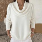 Christine women's draped cowl-neck jumper